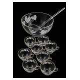 Anchor Hocking Grape Leaf Punch Bowl Set