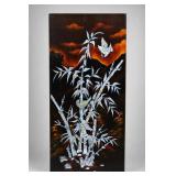 Vietnamese Lacquer Panel w/ Mother-of-Pearl Inlay