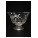 Lenox British Colonial Palm Tree Glass Bowl