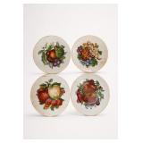 Vintage Japan Fruit Plates Set Of 4