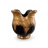 Savoy Black & Gold Ceramic Vase