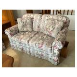Loveseat w roses upholstery