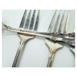 Oneida Afterglow Sterling Silver Flatware Set, 54 Pcs, 4.4 LBS Mid-Century