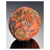 Hopi-Tewa Carved Pottery Jar by Marty & Elvira Naha, Nampeyo Lineage