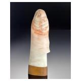 Sherman Chaddlesone Kiowa Alabaster Sculpture Native American Art Statue 1988