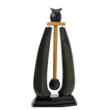 Michael Costello Signed Kinetic Sculpture 2007 Wood & Stone Modern Art