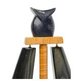 Michael Costello Signed Kinetic Sculpture 2007 Wood & Stone Modern Art