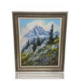 Joanne Hennes Original Oil Painting "Summer Splendor" Mountain Landscape Wildflowers