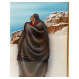Robert Redbird Original Painting Kiowa Native American Art Winter Landscape