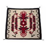 Vintage Ganado Navajo Rug Handwoven Wool Textile c. 1930s Geometric Art