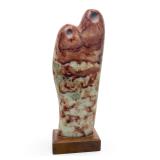 Robert Dale Tsosie Navajo Alabaster Sculpture Modernist Embracing Figures