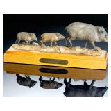 Todd Swaim Javelina Highway Ltd Ed 2/35 Bronze Wildlife Sculpture