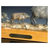 Todd Swaim Javelina Highway Ltd Ed 2/35 Bronze Wildlife Sculpture