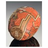 Hopi-Tewa Pottery Carved Ogre Kachina Jar by Marty & Elvira Naha Nampeyo Lineage