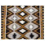 Vintage Navajo Crystal Region Hand-Woven Wool Rug - 53" x 37"