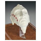 John Guthrie Cherokee Cast Paper Sculpture "Two Feathers" Native American Art