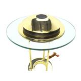 Robert Sonneman Saturn Table Lamp for George Kovacs | 1980s Brass & Glass