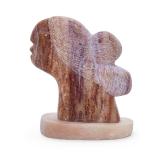 John Suazo Taos Pueblo Signed Alabaster Stone Sculpture Native American Bust