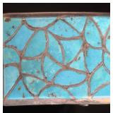 Zuni Turquoise Mosaic Inlay Silver Belt Buckle Edison Laurenda Bobelu ELB