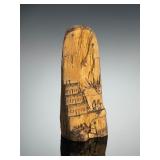 Signed Navajo Diné Travertine Onyx Bear Fetish Sculpture by Ruby, 2004