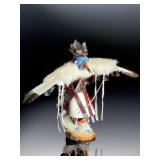 Vintage Hopi Hand-Carved Cottonwood White Corn Planter Kachina Doll - Signed T.B.