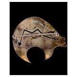 Judy Mohr Studio Art Pottery Petroglyph Dish Southwest Bighorn Sheep Signed