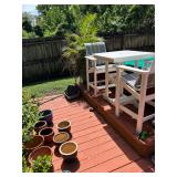 High-top outdoor set with table & two chairs
