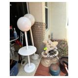 outdoor lamps & fountain