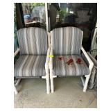 pair of PVC chairs 