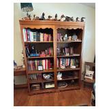 wood bookcases & wooden duck decoys