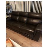 leather reclining sofa & loveseat