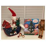 TTM018 Wooden Christmas Nutcrackers, Tree & Nesting Balls