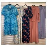 TTM060 Five Vintage Women’s Polyester Dresses 