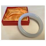 TTM068 White Jade Bangle Bracelet New
