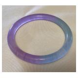 TTM071 Light Purple & Green Jade Thin Bangle Bracelet New