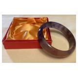 TTM072 Violet Jade Bangle Bracelet New
