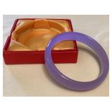 TTM073 Light Purple Jade Bangle Bracelet New