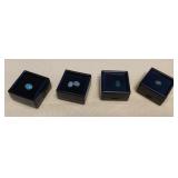 TTM080 Five White & Black Oval Opal Stones