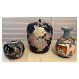 TTM087 Chinese Porcelain Ginger Jars & Ceramic Liquor Bottle