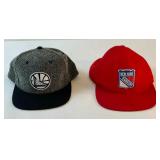 FTH311 - 2 Collector’s Hats - Golden State Warriors & NY Rangers ( Hat Clothes Clothing )