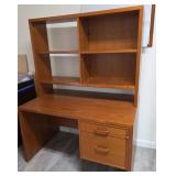 ARS036 - Solid Wood Desk With Bookshelves 