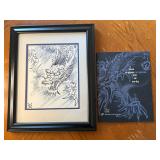 ARS090 - Framed Sketch of a Dragon by Don Ed Hardy