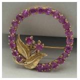ARS111 - 14K Gold Pendant with Topaz Inlays