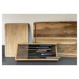 ARS190 - Knife Organizer, 2 Cutting Boards, & Assorted Utility Knives