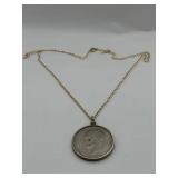ARS251 - Bi-Centennial Eisenhower Dollar Coin on a Necklace