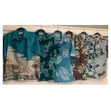 CCM034 Six Men’s Vintage Tori Richard & Mark Raysten Polyester Aloha Shirts