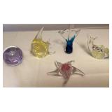 CCM035 Five Art Glass Paperweights 
