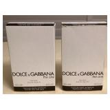 CCM084 Two Men’s Dolce & Gabbana The One Eau De Toilette Sprays New