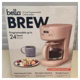 CCM109 Bella Pink Blossom 12 Cup Programmable Coffee Maker New