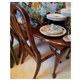 Dining Room Cherrywood Table with 6 chairs and 1 leaf